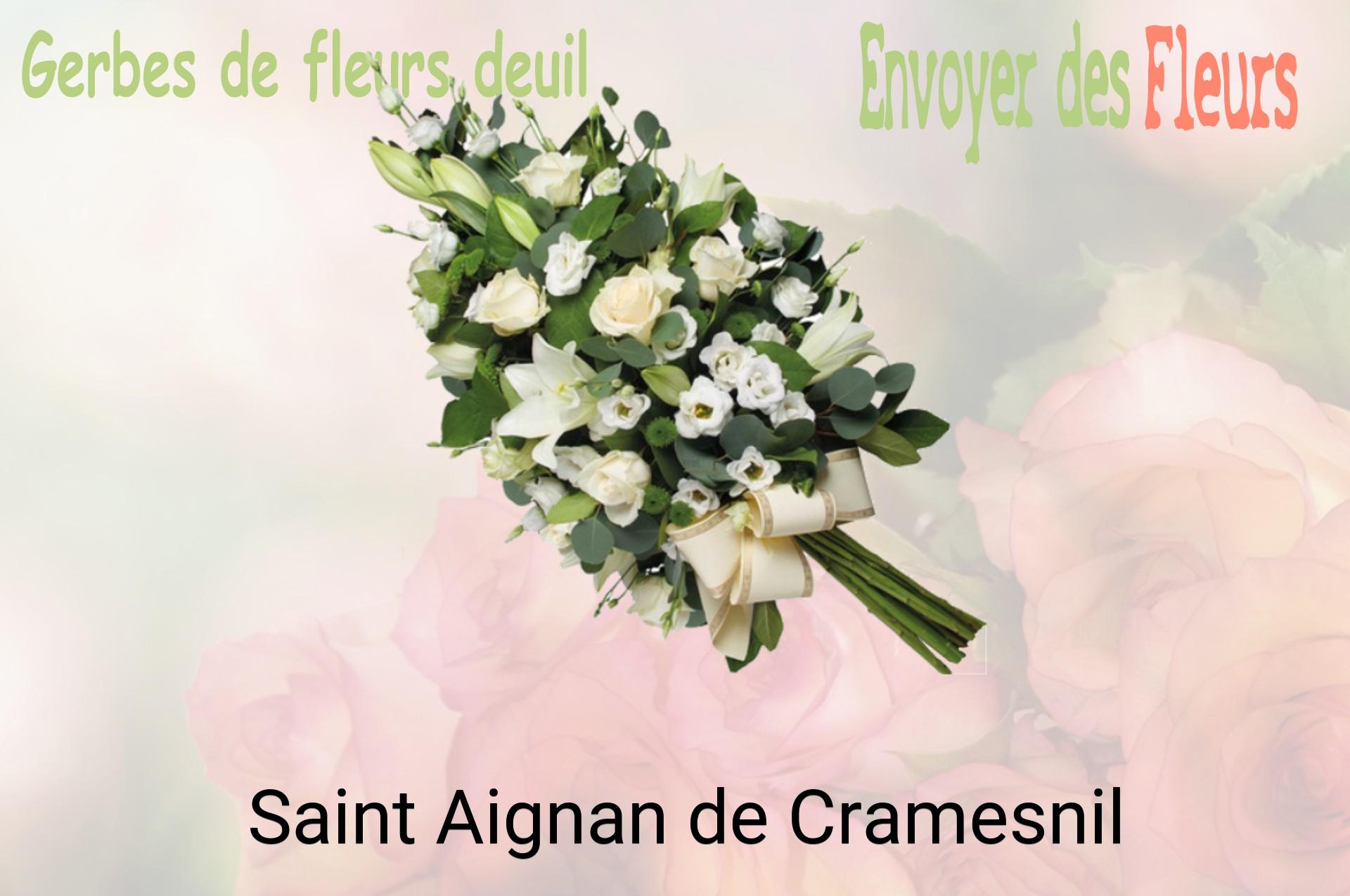 Gerbe de fleurs de deuil livrée à Saint-Aignan-de-Cramesnil